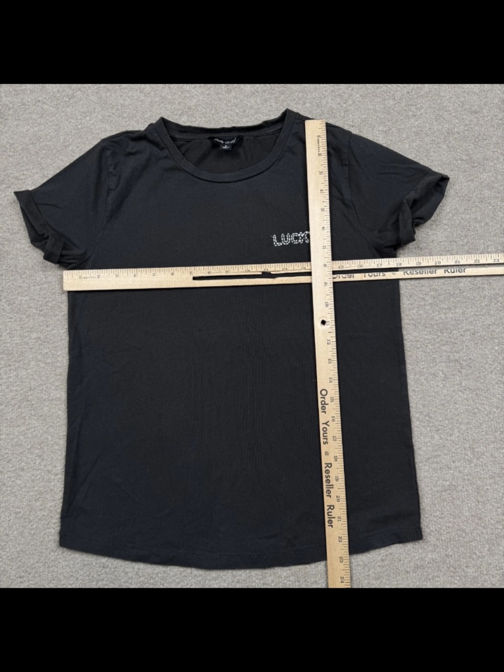 Lucky Brand Women's Size S Black Short Sleeve Crew Neck Casual Cotton Lady - Picture 7 of 10